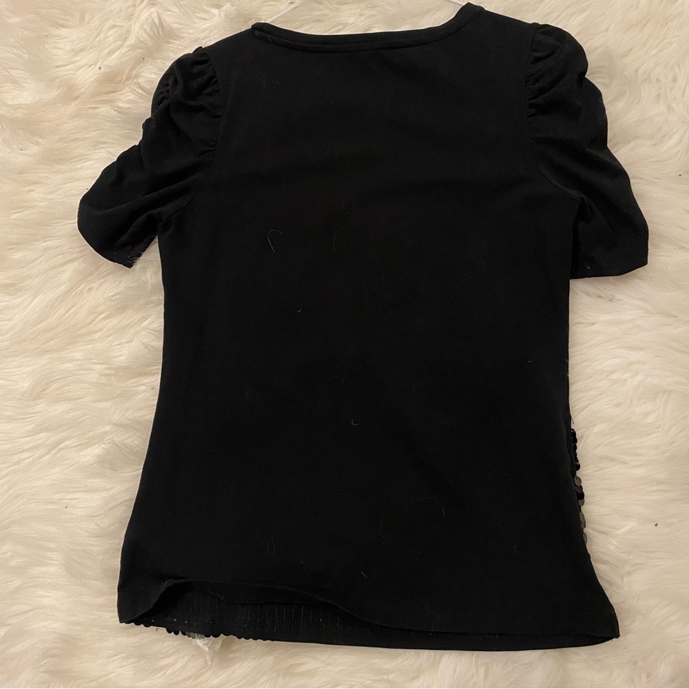 Black Dressy Tee with Palliettes (sequins)